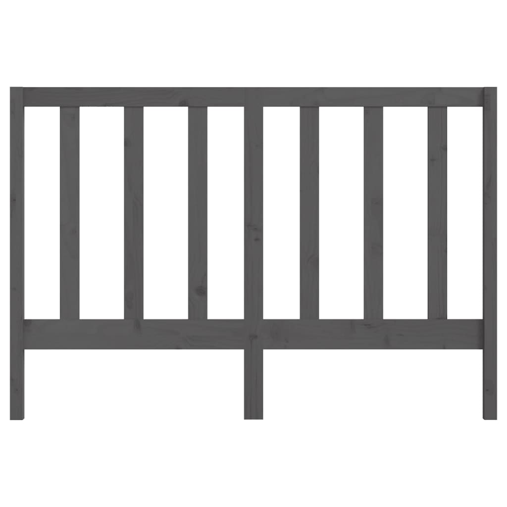 Uzglavlje za krevet sivo 146 x 4 x 100 cm od masivne borovine