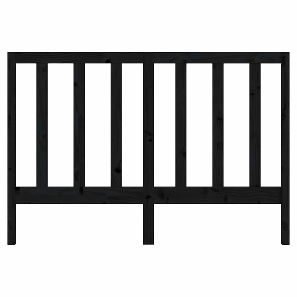 Uzglavlje za krevet crno 156 x 4 x 100 cm od masivne borovine
