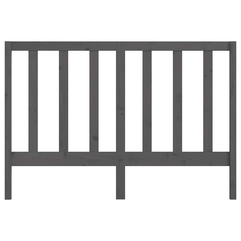 Uzglavlje za krevet sivo 166 x 4 x 100 cm od masivne borovine