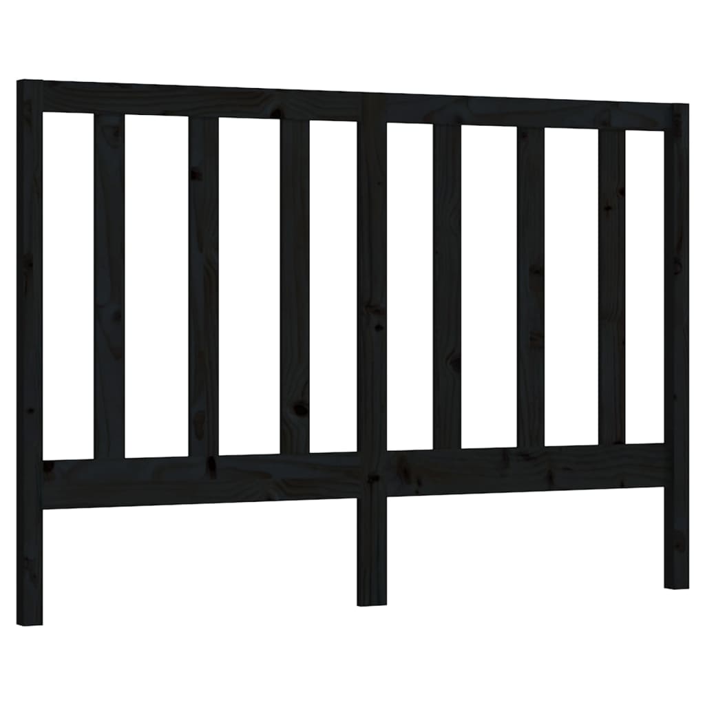 Uzglavlje za krevet crno 166 x 4 x 100 cm od masivne borovine