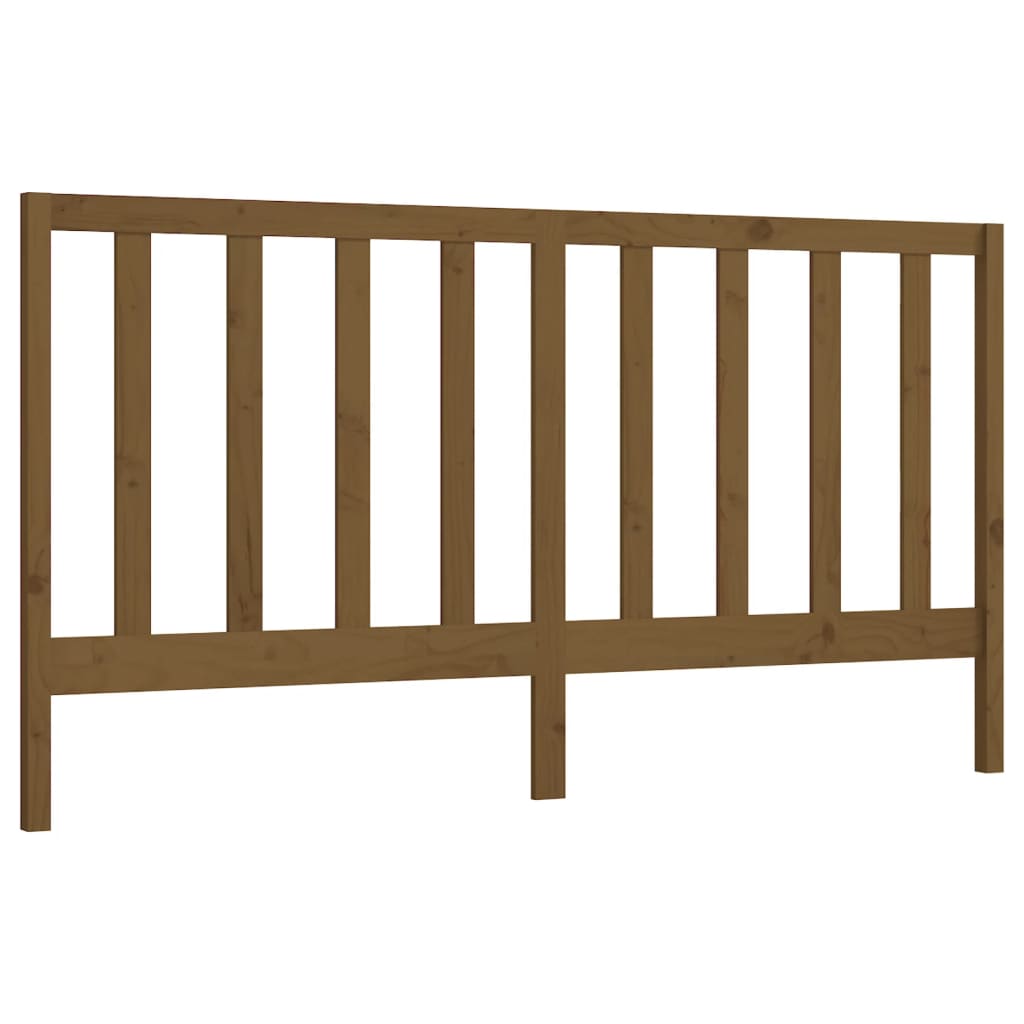 Uzglavlje za krevet boja meda 206 x 4 x 100 cm masivna borovina