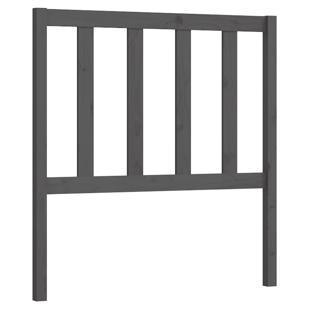 Uzglavlje za krevet sivo 81 x 4 x 100 cm od masivne borovine