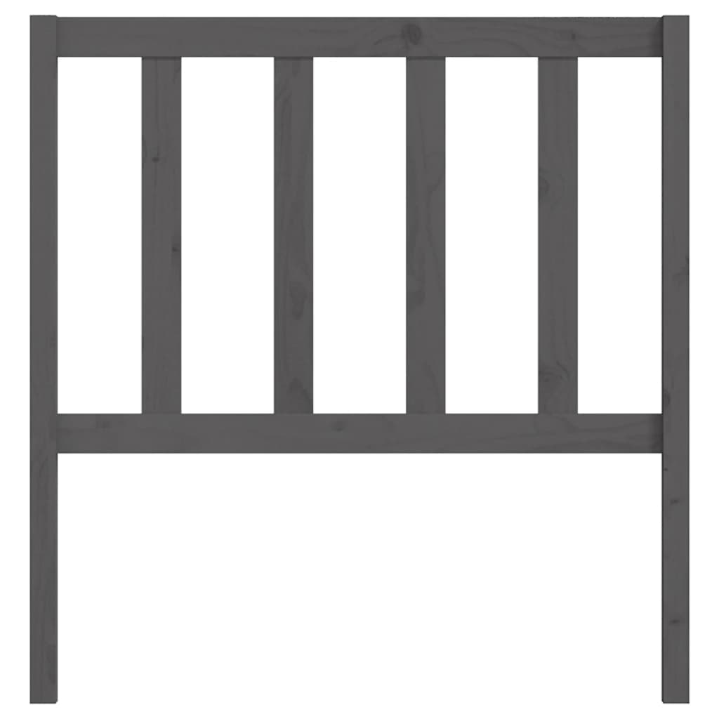 Uzglavlje za krevet sivo 81 x 4 x 100 cm od masivne borovine