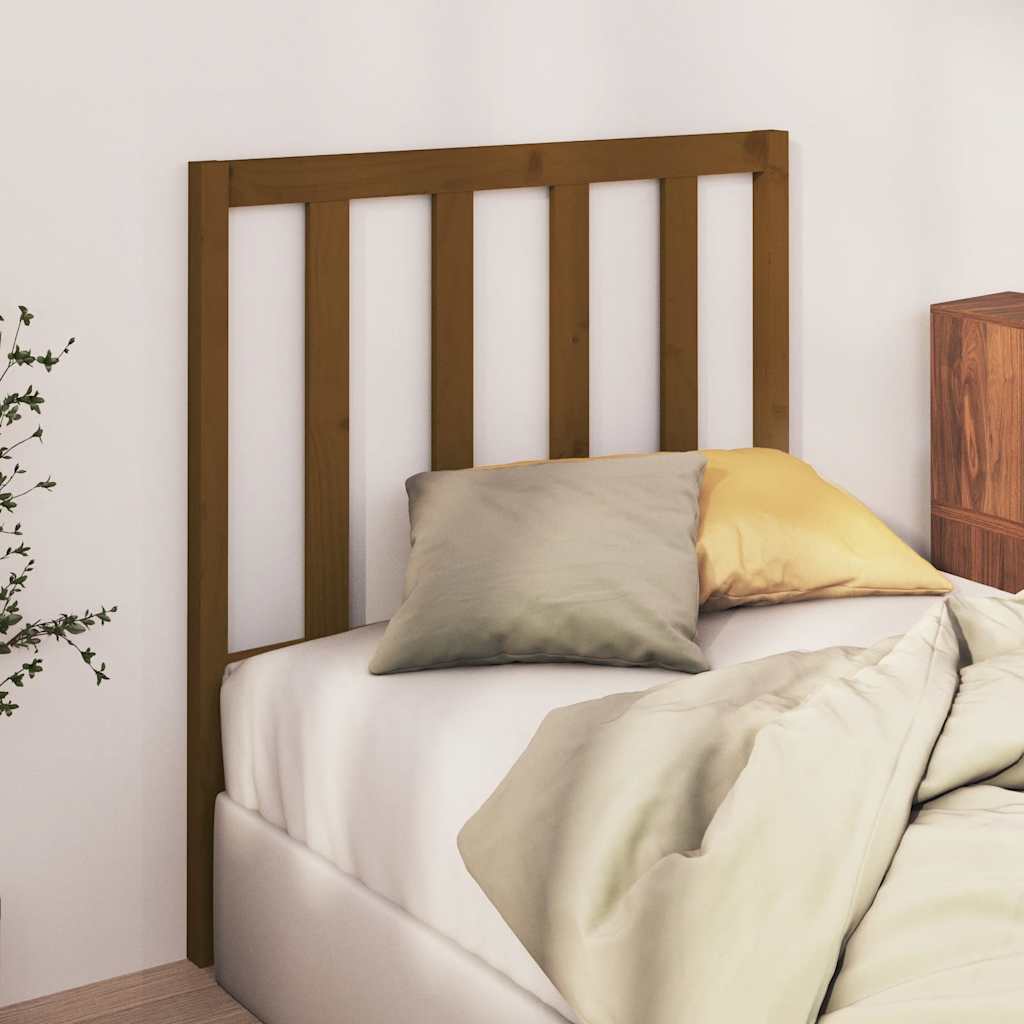 Uzglavlje za krevet boja meda 81 x 4 x 100 cm masivna borovina