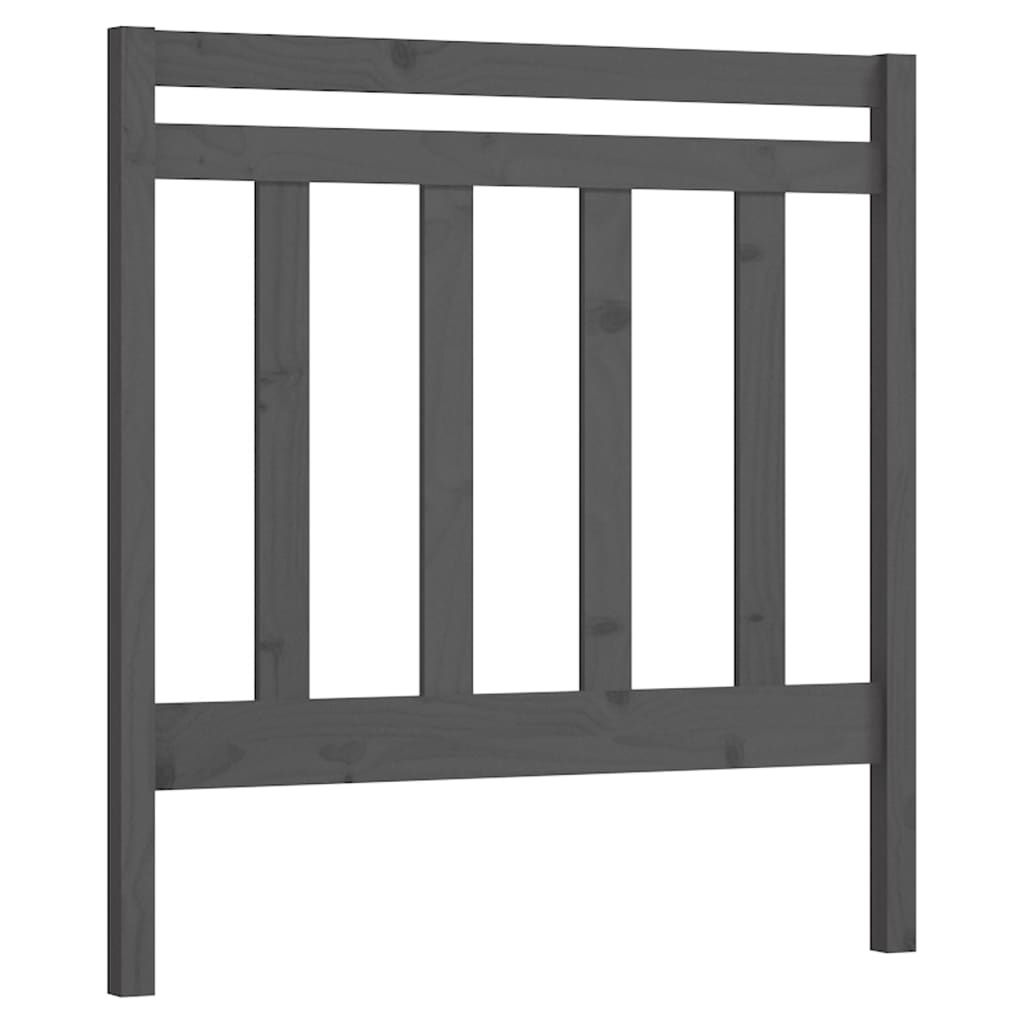 Uzglavlje za krevet sivo 81 x 4 x 100 cm od masivne borovine