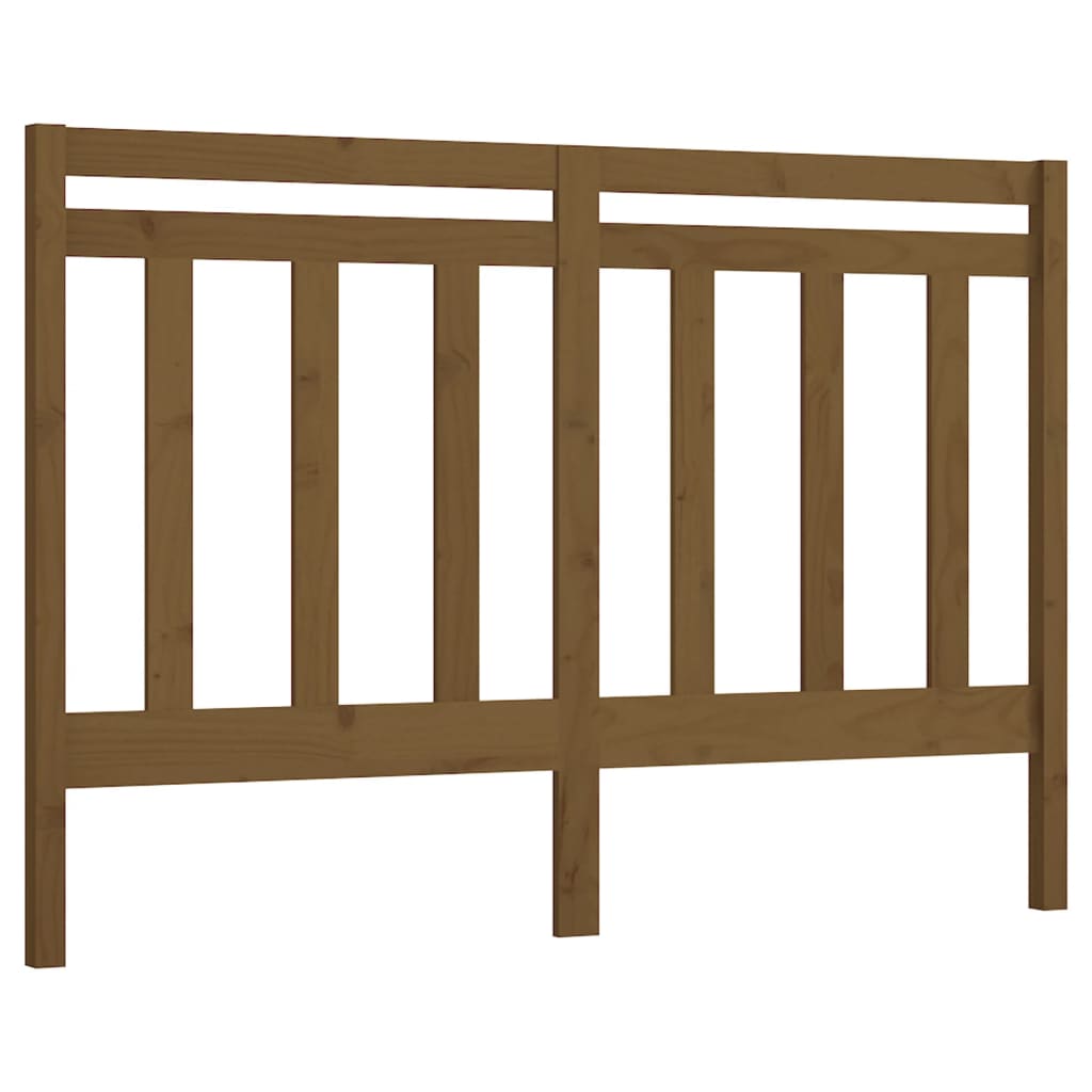 Uzglavlje za krevet boja meda 126 x 4 x 100 cm masivna borovina