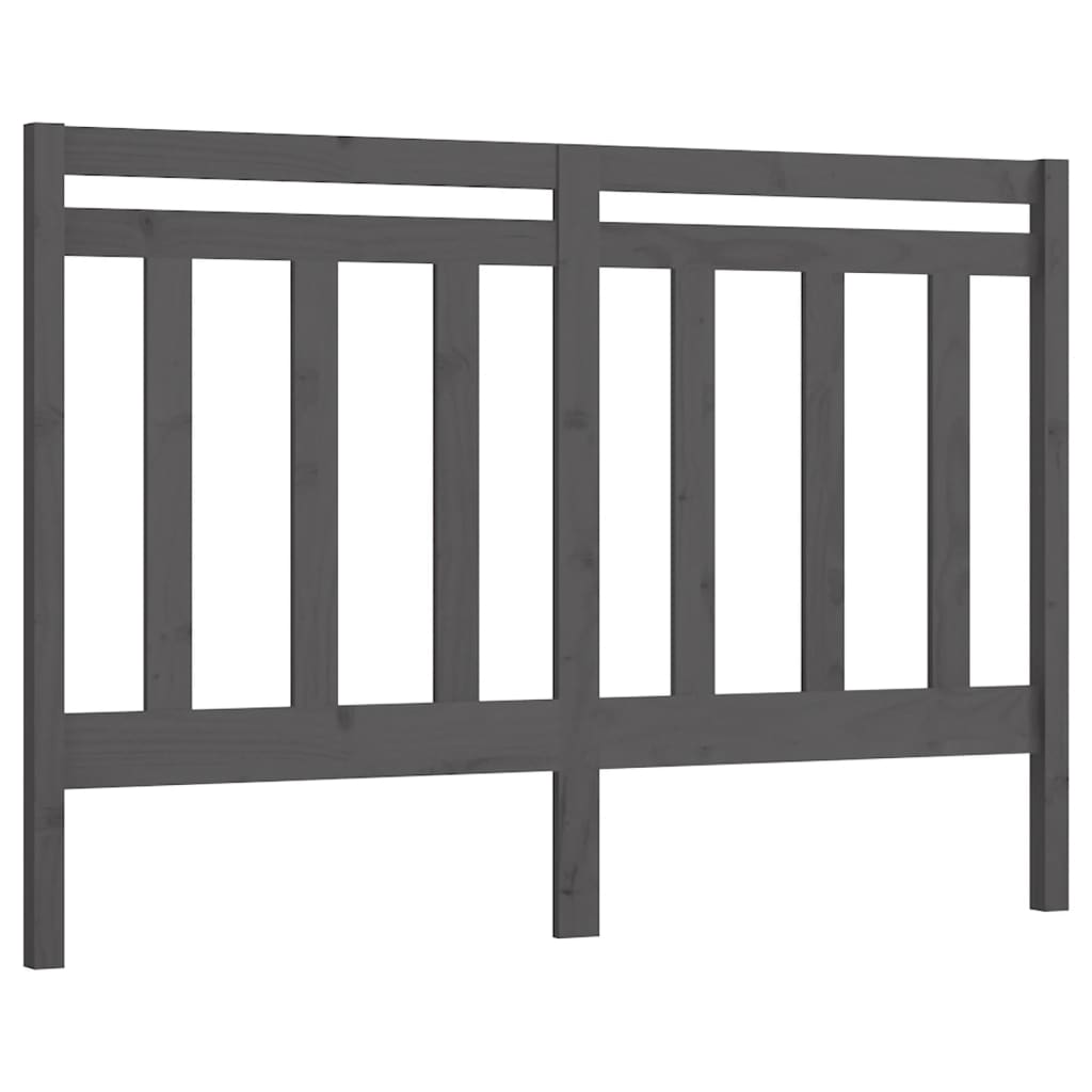 Uzglavlje za krevet sivo 146 x 4 x 100 cm od masivne borovine