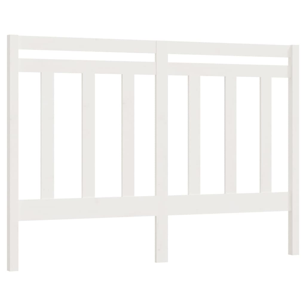 Uzglavlje za krevet bijelo 156 x 4 x 100 cm od masivne borovine