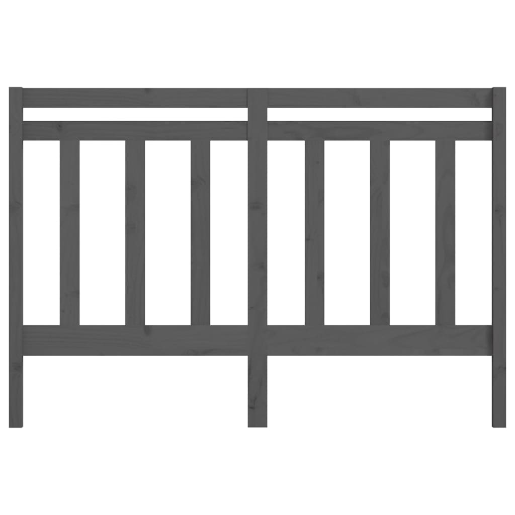 Uzglavlje za krevet sivo 166 x 4 x 100 cm od masivne borovine
