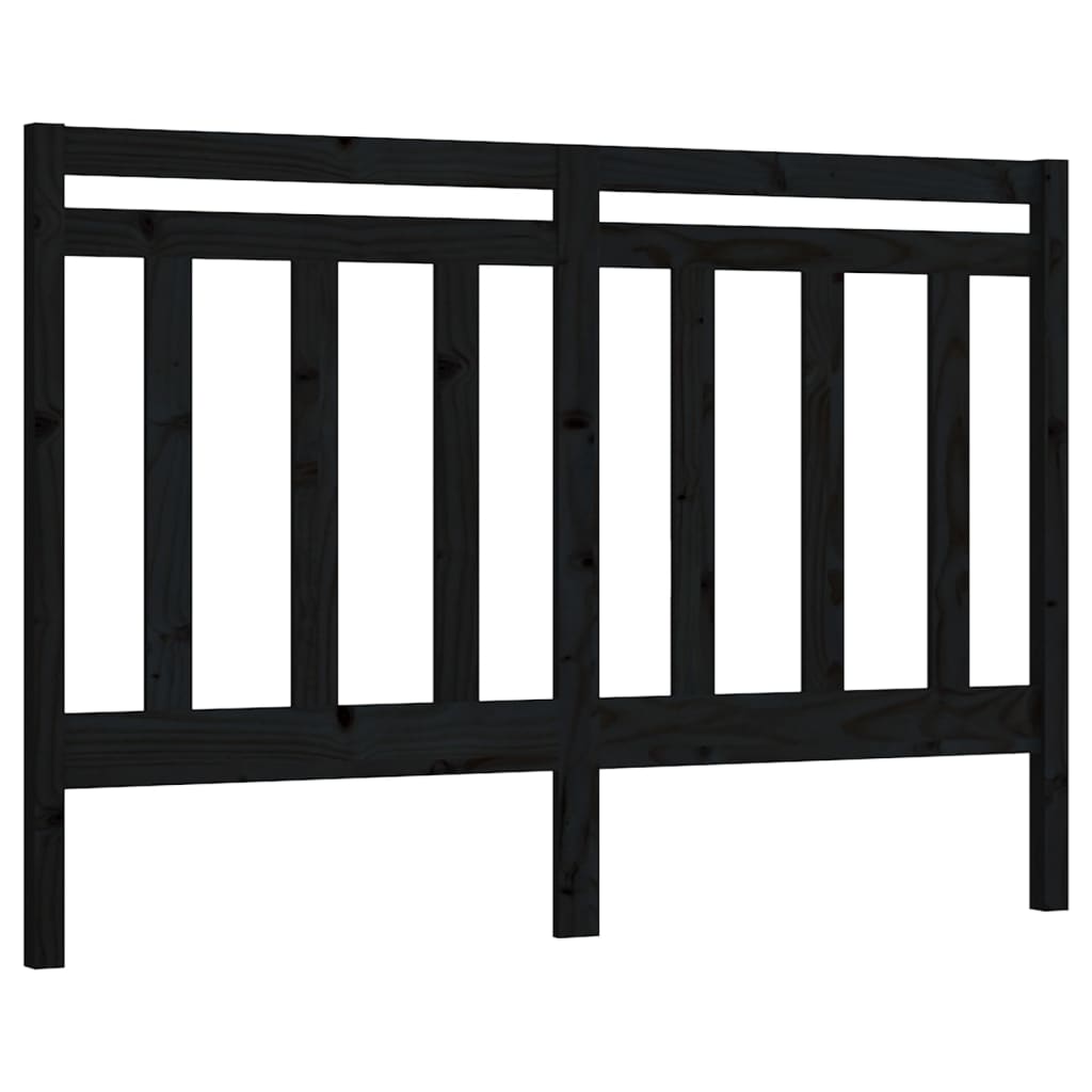 Uzglavlje za krevet crno 166 x 4 x 100 cm od masivne borovine