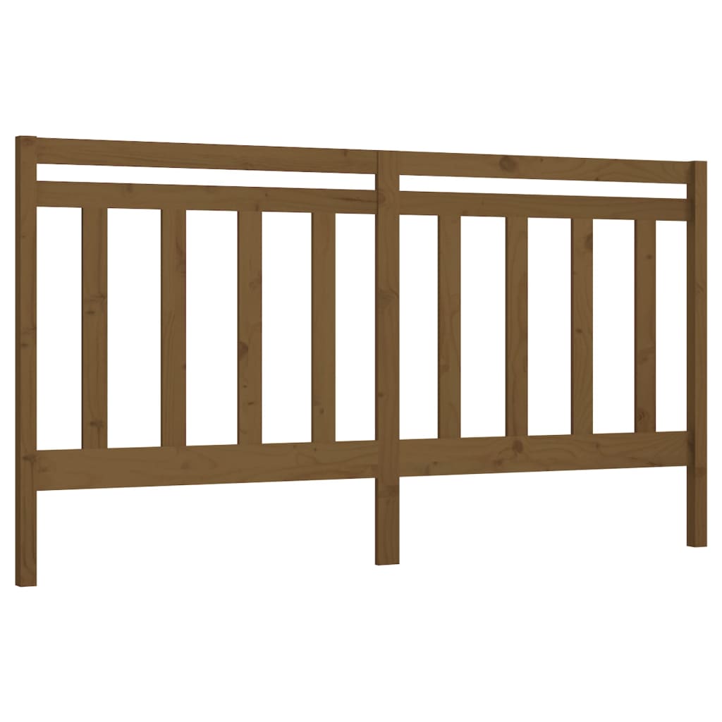 Uzglavlje za krevet boja meda 206 x 4 x 100 cm masivna borovina