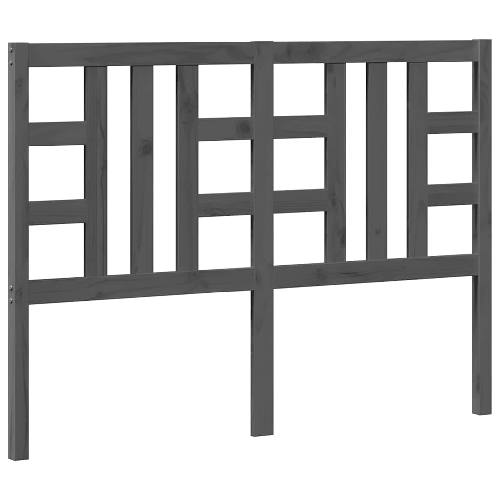Uzglavlje za krevet sivo 141 x 4 x 100 cm od masivne borovine