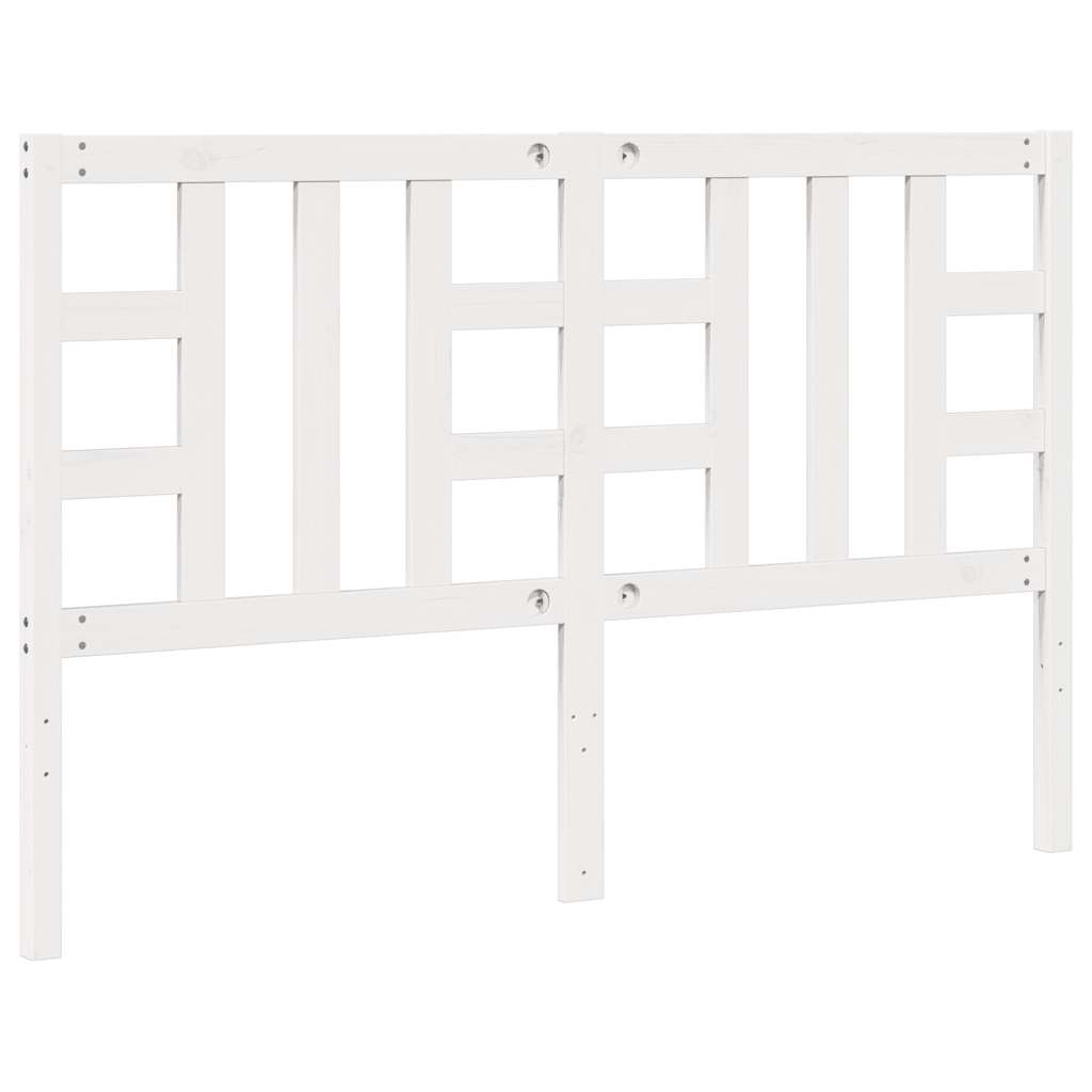 Uzglavlje za krevet bijelo 156 x 4 x 100 cm od masivne borovine