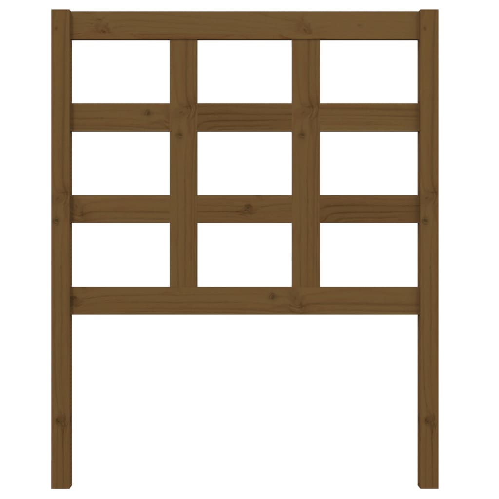 Uzglavlje za krevet boja meda 80,5x4x100 cm od masivne borovine