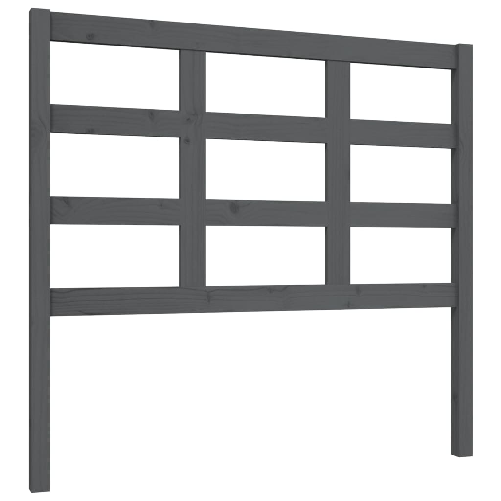 Uzglavlje za krevet sivi 105,5 x 4 x 100 cm od masivne borovine