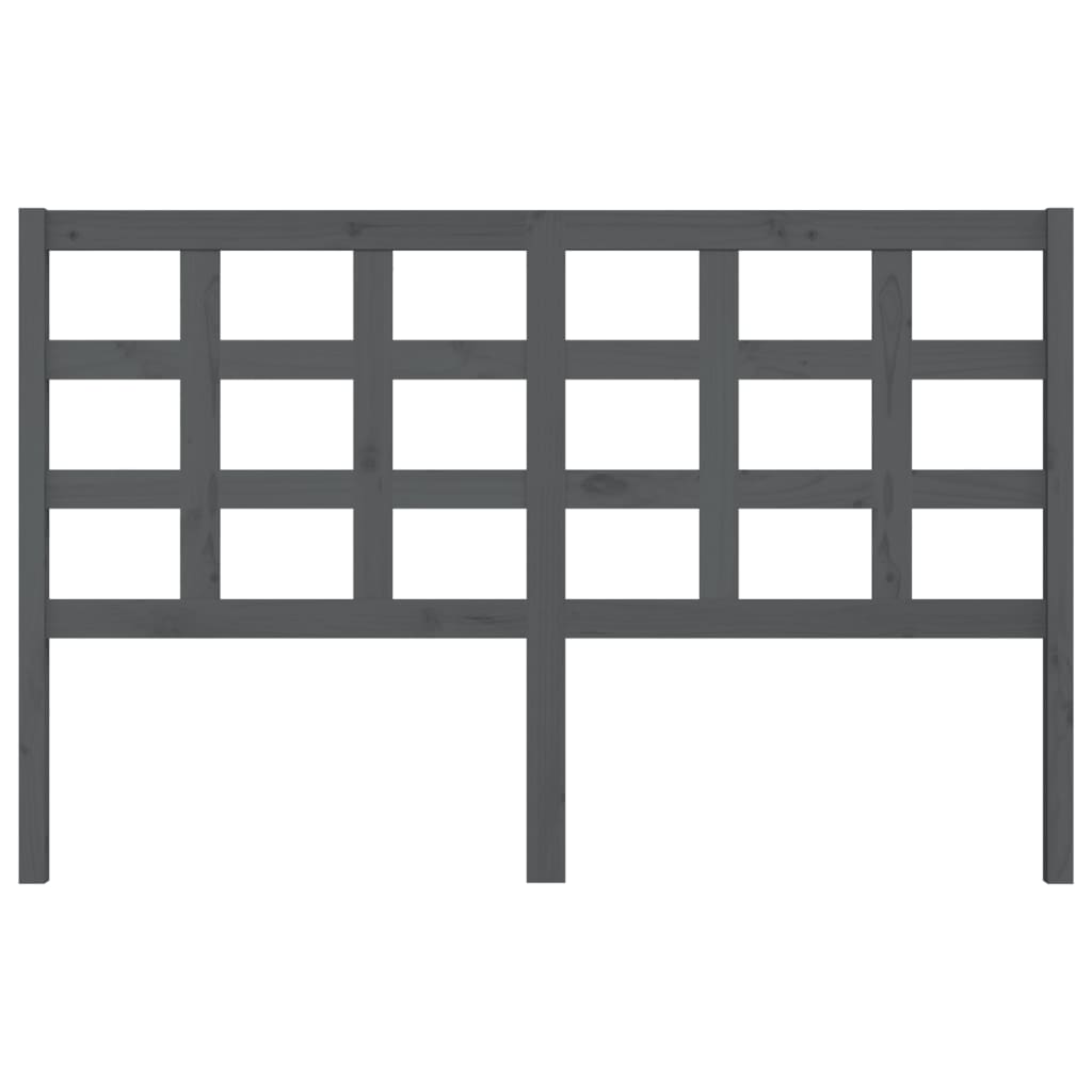 Uzglavlje za krevet sivo 156 x 4 x 100 cm od masivne borovine