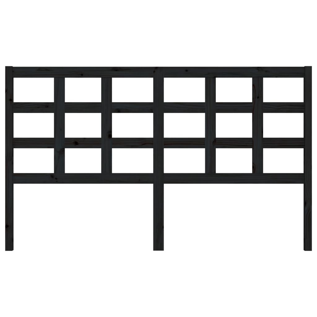Uzglavlje za krevet crno 165,5 x 4 x 100 cm od masivne borovine