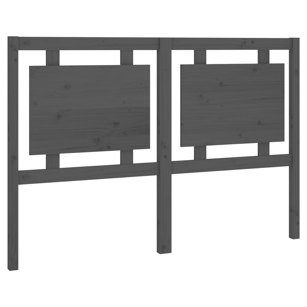 Uzglavlje za krevet sivo 145,5 x 4 x 100 cm od masivne borovine