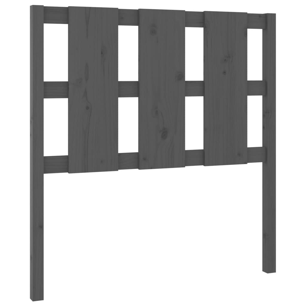 Uzglavlje za krevet sivo 95,5 x 4 x 100 cm od masivne borovine