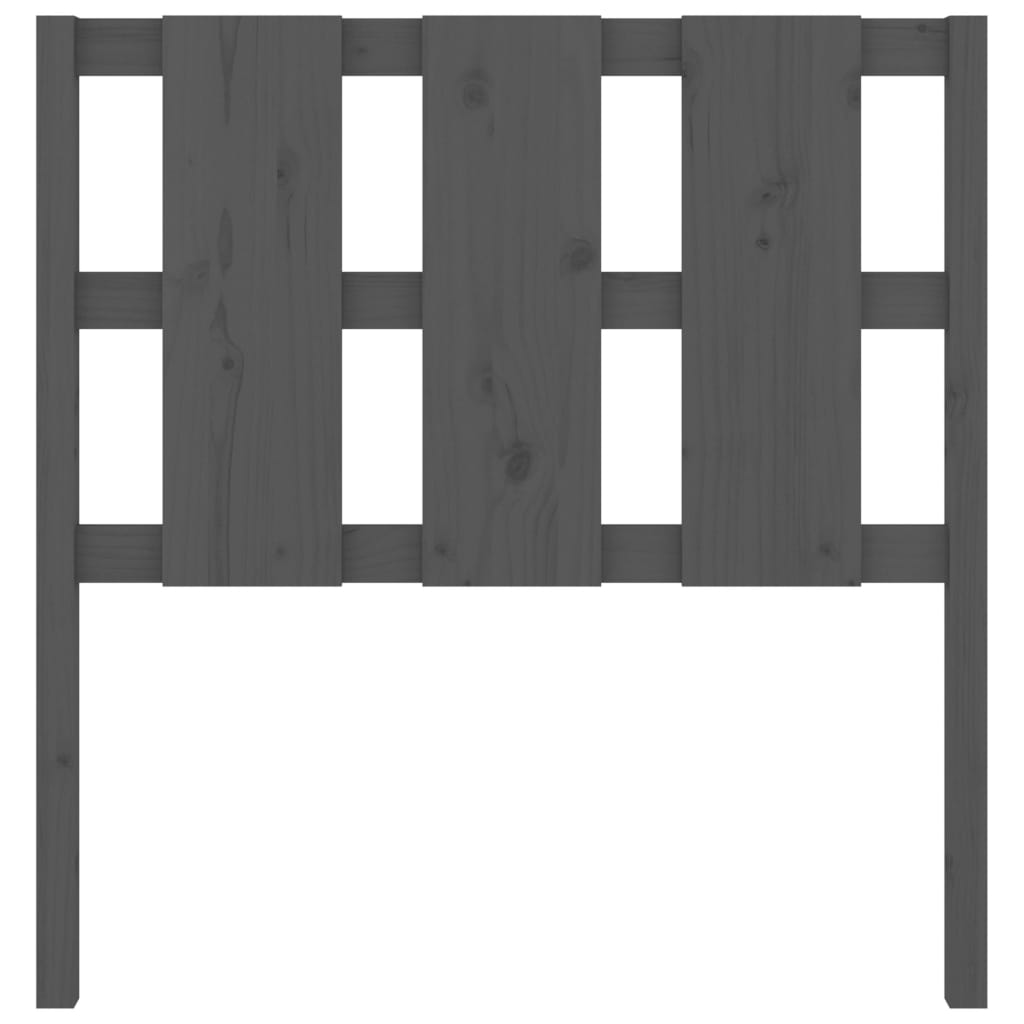 Uzglavlje za krevet sivi 105,5 x 4 x 100 cm od masivne borovine