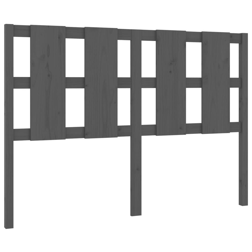Uzglavlje za krevet sivo 145,5 x 4 x 100 cm od masivne borovine