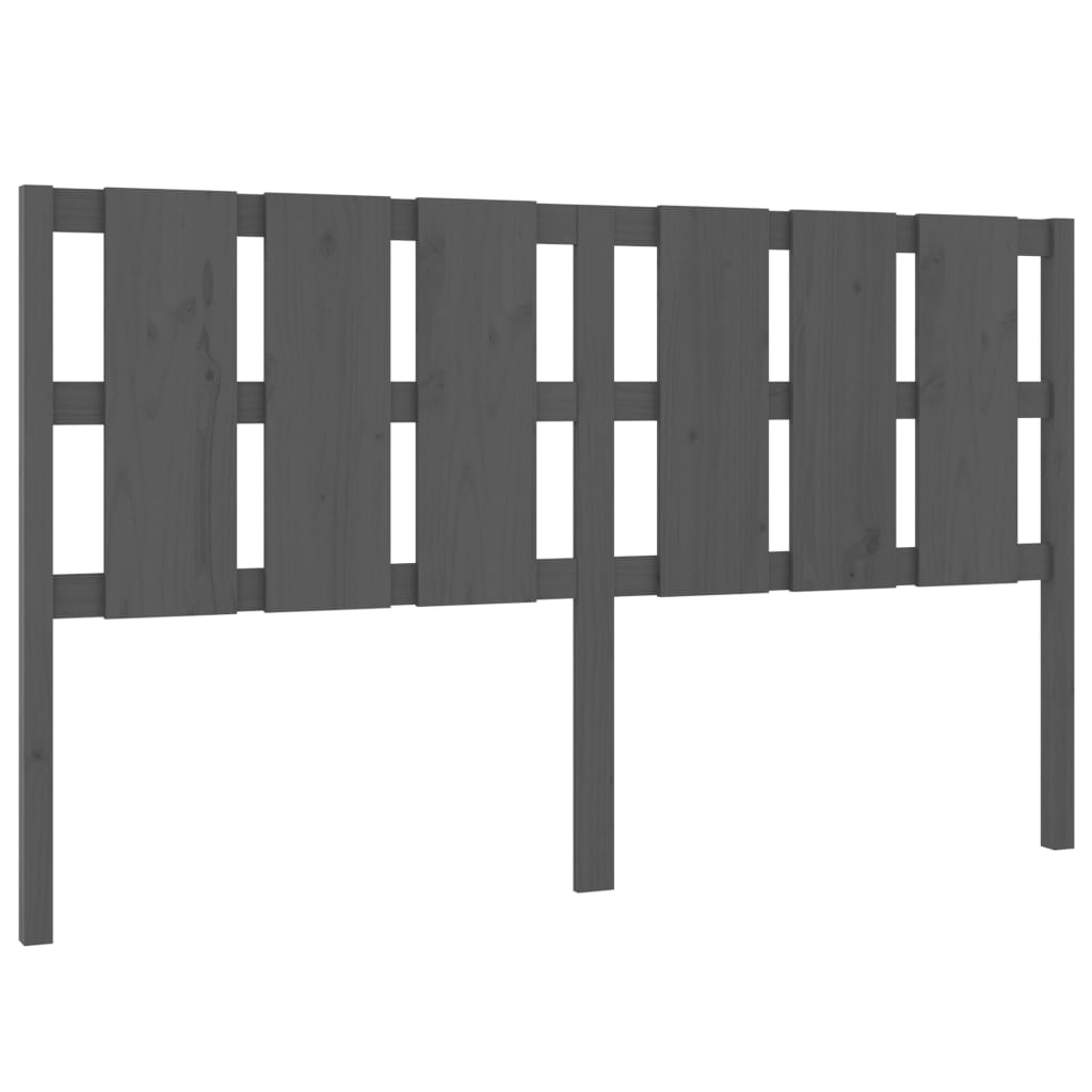 Uzglavlje za krevet sivo 165,5 x 4 x 100 cm od masivne borovine