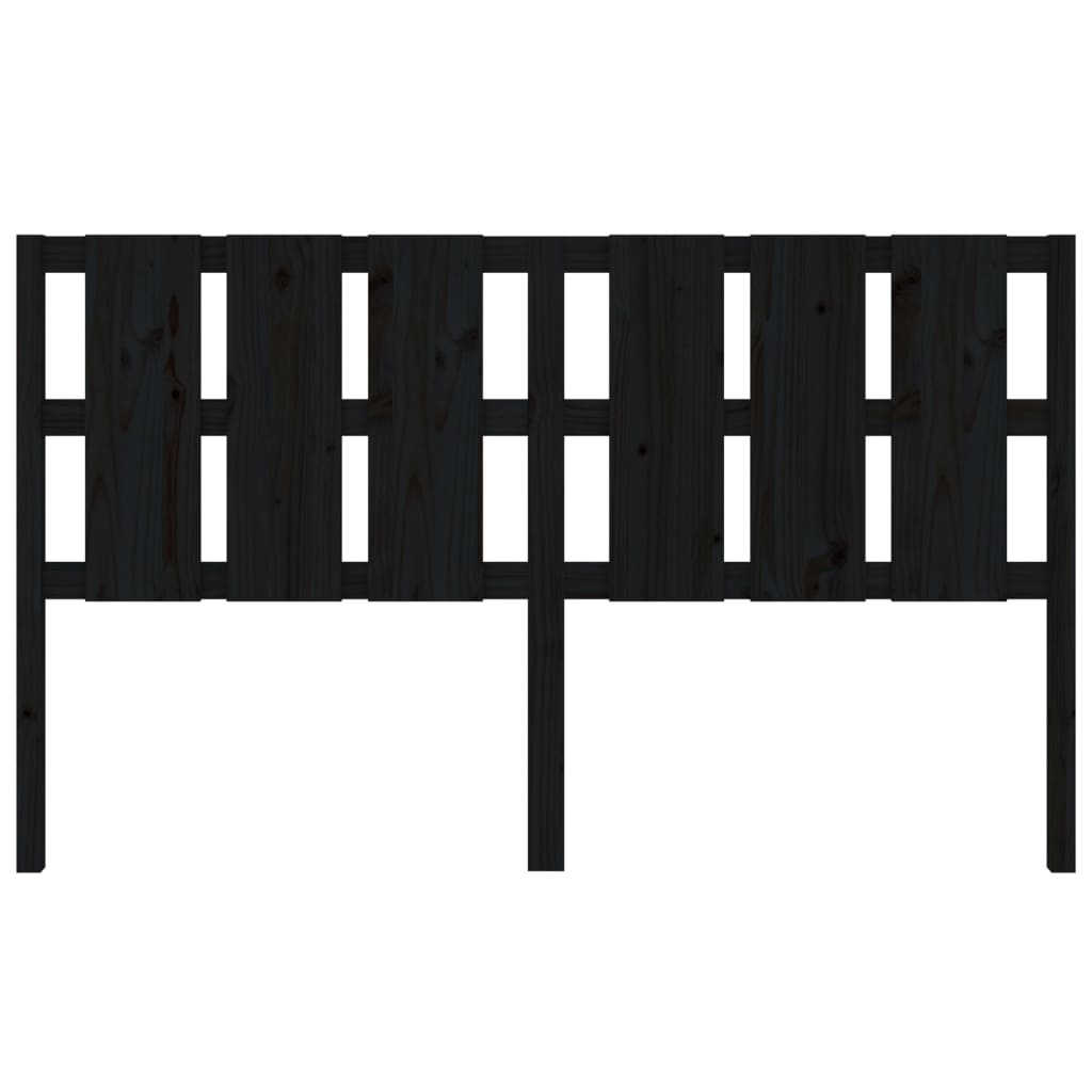 Uzglavlje za krevet crni 185,5 x 4 x 100 cm od masivne borovine
