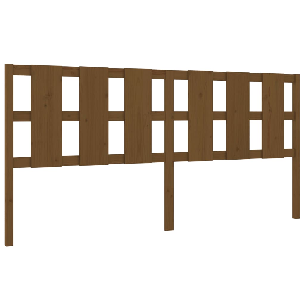 Uzglavlje za krevet boja meda 205,5x4x100 cm masivna borovina