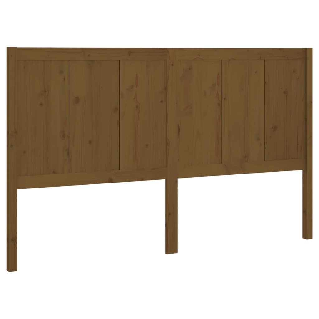 Uzglavlje za krevet boja meda 205,5x4x100 cm masivna borovina
