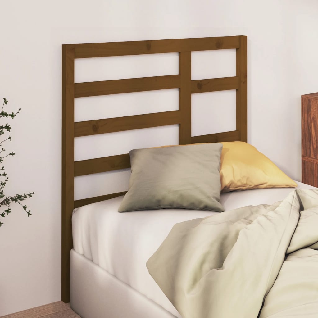 Uzglavlje za krevet boja meda 81 x 4 x 104 cm masivna borovina