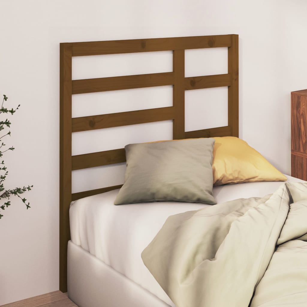 Uzglavlje za krevet boja meda 96 x 4 x 104 cm masivna borovina