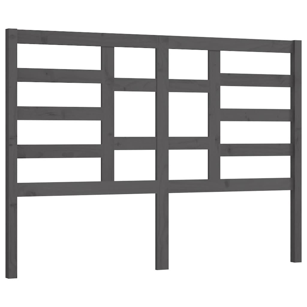 Uzglavlje za krevet sivo 141 x 4 x 104 cm od masivne borovine