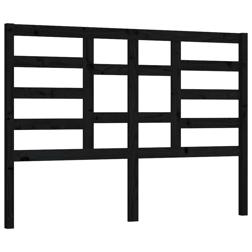 Uzglavlje za krevet crno 166 x 4 x 104 cm od masivne borovine
