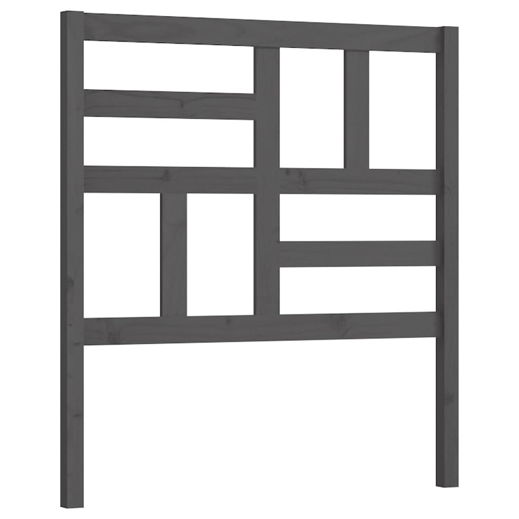 Uzglavlje za krevet sivo 96 x 4 x 104 cm od masivne borovine