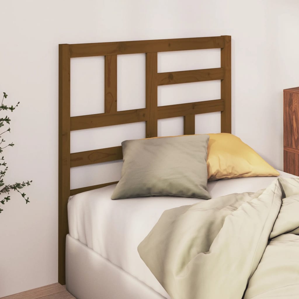 Uzglavlje za krevet boja meda 96 x 4 x 104 cm masivna borovina