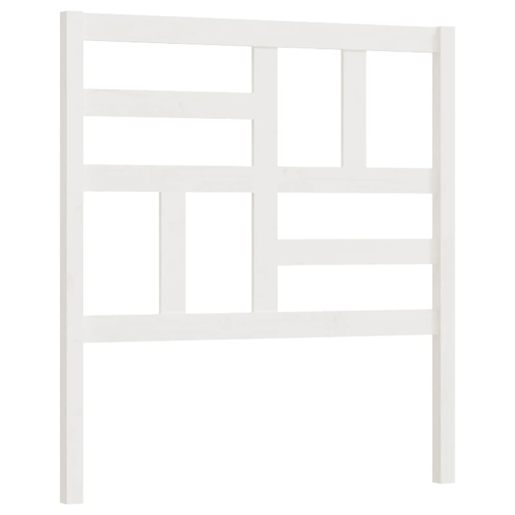 Uzglavlje za krevet bijelo 106 x 4 x 104 cm od masivne borovine