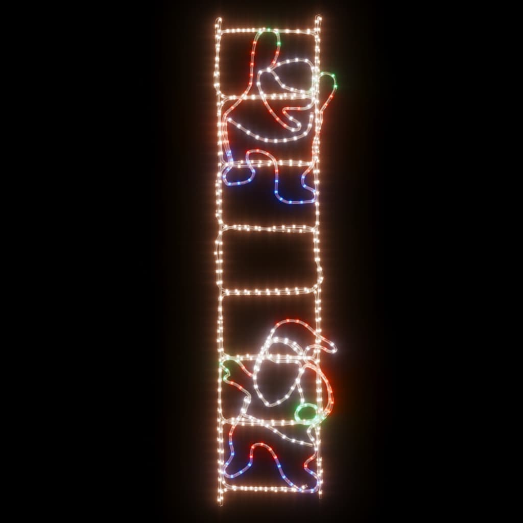 Sklopivi Djed Mraz na ljestvama s 552 LED žarulje 50 x 200 cm