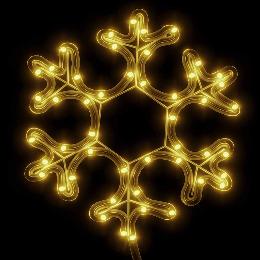 Figura božićne pahulje s 48 LED žarulja topla bijela 27 x 27 cm
