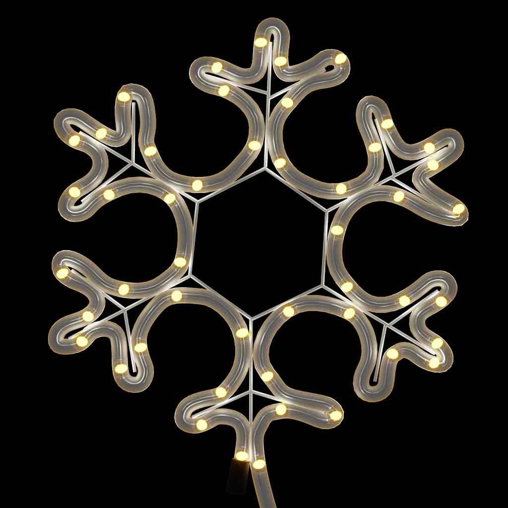 Figura božićne pahulje s 48 LED žarulja topla bijela 27 x 27 cm