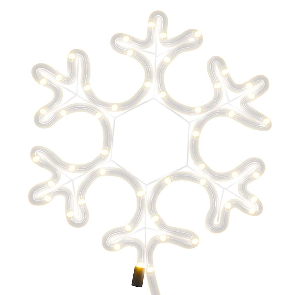 Figura božićne pahulje s 48 LED žarulja topla bijela 27 x 27 cm