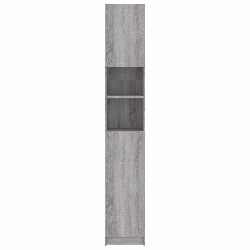 Kupaonski ormarić sivi hrast 32x25,5x190 cm konstruirano drvo