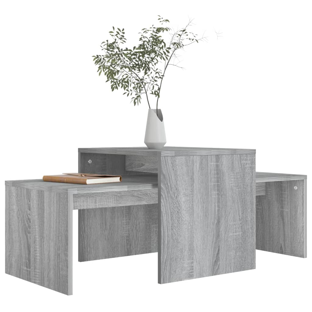 Set stolića za kavu boja hrasta 100x48x40cm konstruirano drvo