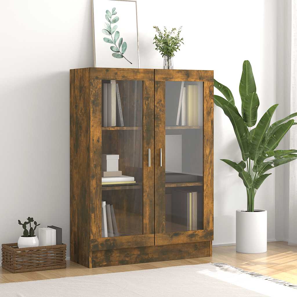 Vitrina boja dimljenog hrasta 82,5x30,5x115cm konstruirano drvo
