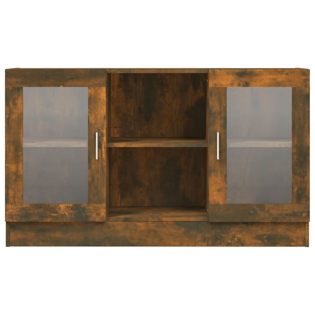 Vitrina boja dimljenog hrasta 120 x 30,5 x 70 cm drvena