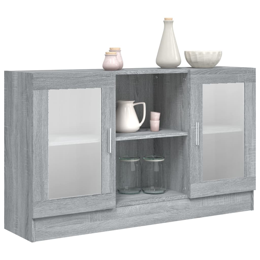 Vitrina boja sivog hrasta sonome 120 x 30,5 x 70 cm drvena