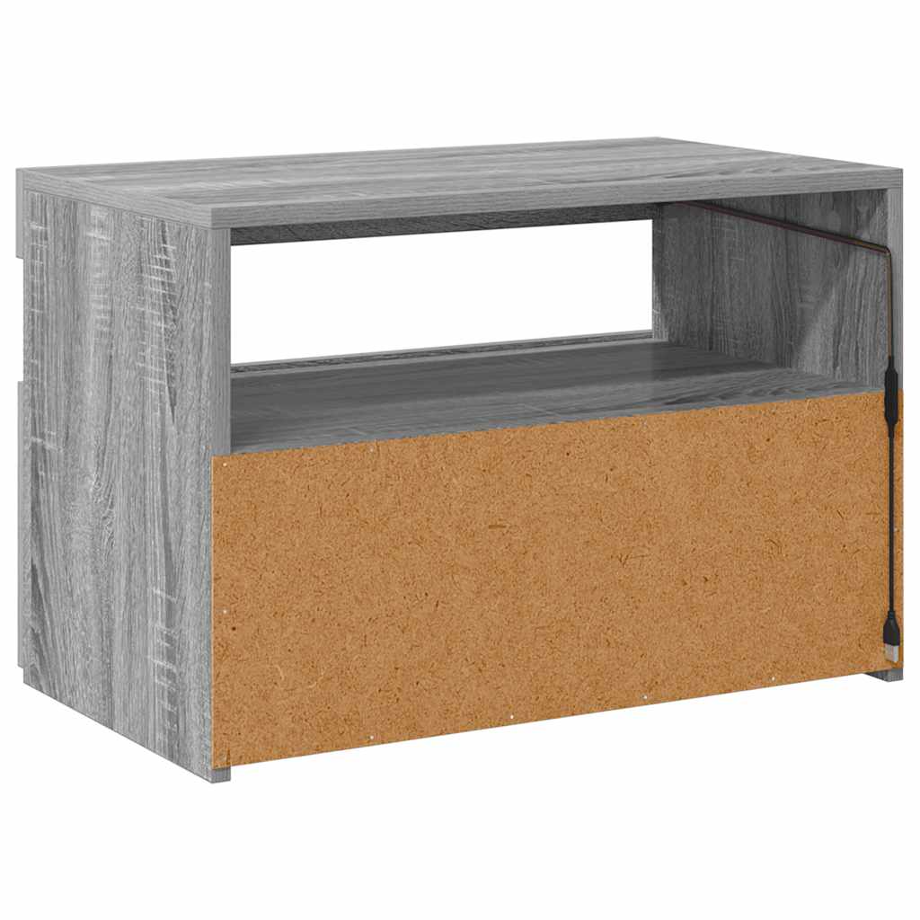TV ormarić s LED svjetlima boja hrasta sonome 60 x 35 x 40 cm