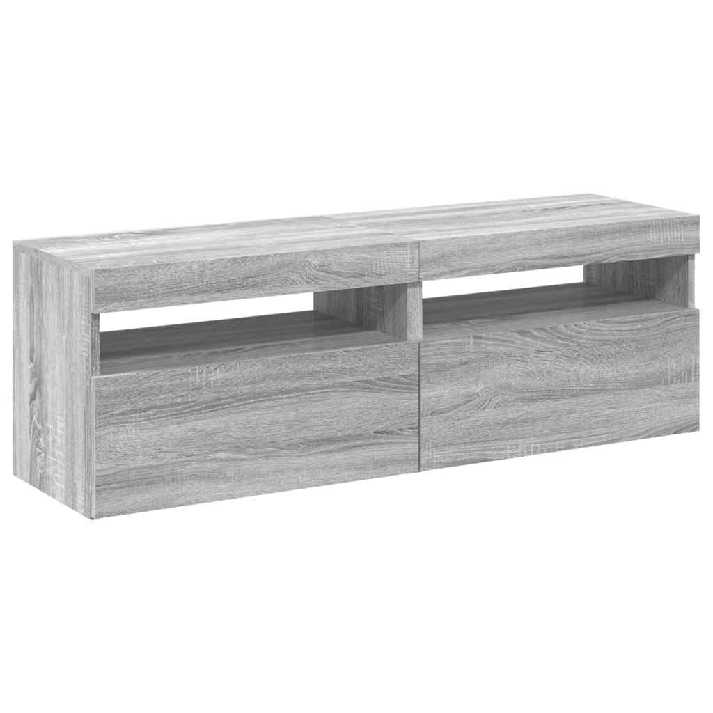TV ormarići 2 kom s LED svjetlima boja hrasta sonome 60x35x40cm