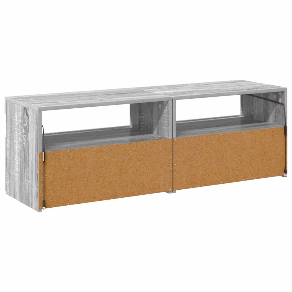 TV ormarići 2 kom s LED svjetlima boja hrasta sonome 60x35x40cm