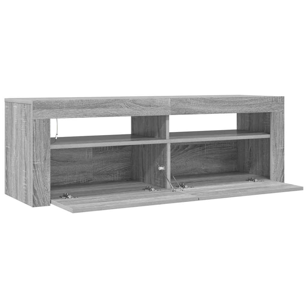 TV ormarić s LED svjetlima boja hrasta sonome 120 x 35 x 40 cm