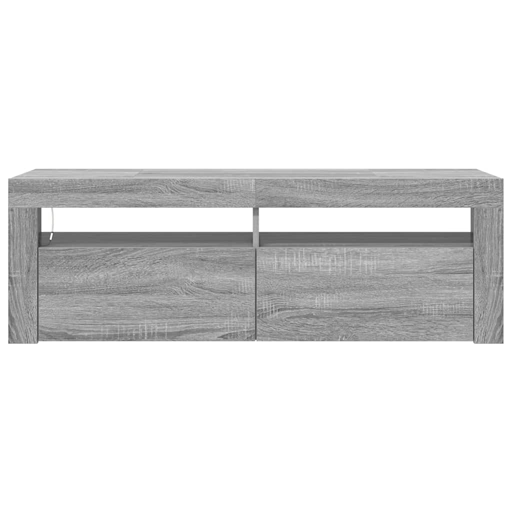 TV ormarić s LED svjetlima boja hrasta sonome 120 x 35 x 40 cm
